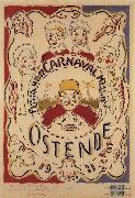James Ensor Poster for the Carnival at Ostend France oil painting artist